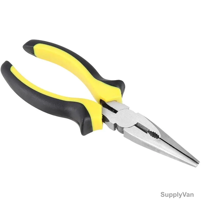 Novex Needle Nose Plier, NHT-NP-8, Alloy Steel/Plastic, 8 Inch, Black/Yellow — image 1