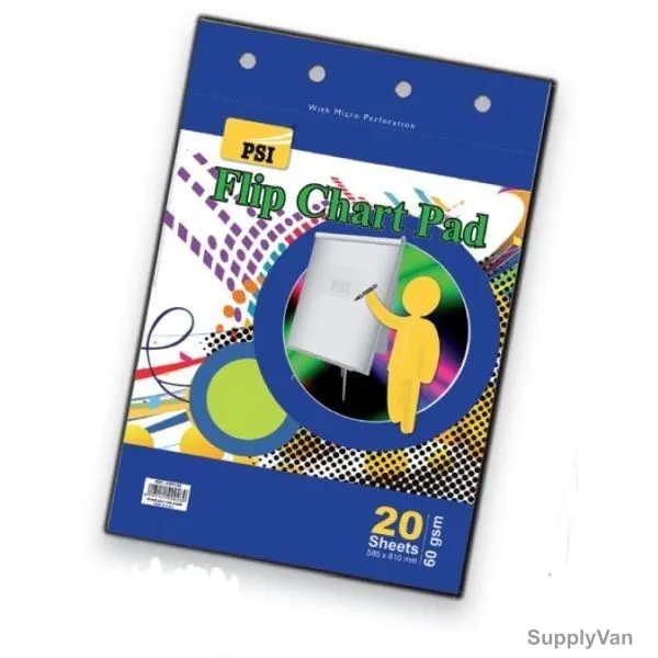 PSI Flip Chart Pad, PSFC20, 60 Gsm, 20 Sheets, 585 x 810MM — image 1