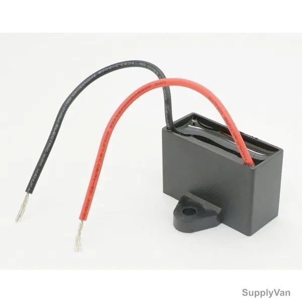 Motor Run Capacitor, CBB61, 2UF, Black