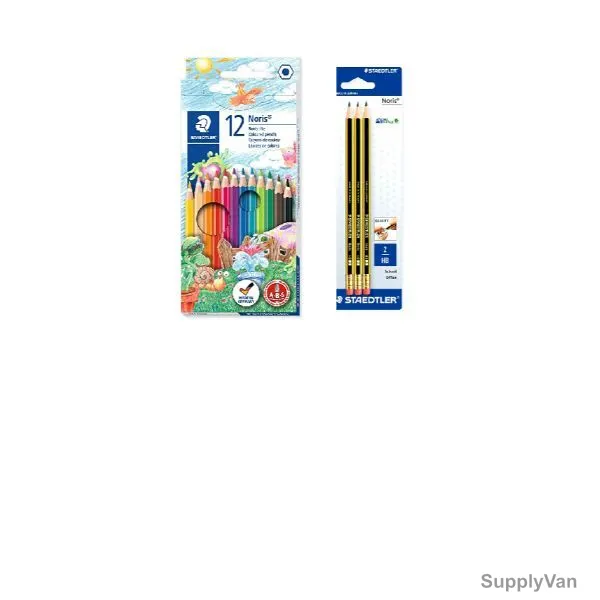 Staedtler 144 NC12 Noris Club Color Pencil Set, STP-PACK-088, Assorted Colors, 24 Pcs/Set