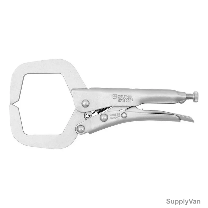 Wurth C Type Clamping Grip Plier, 07150917, Zinc Plated Steel, 35MM Clamping Depth — image 1