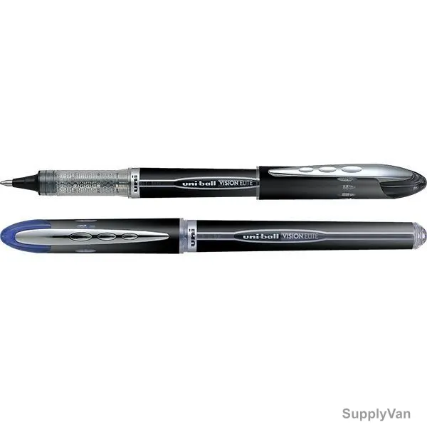 Uni-Ball Ball Point Pen, UB205-02BE-BK, Vision Elite, 0.5MM Tip, Blue/Black, 2 Pcs/Set