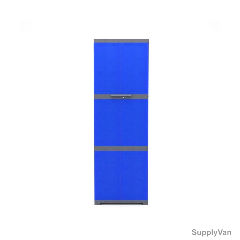 Nilkamal Freedom Mini Large Freestanding Storage Cabinet, 5 Shelves, Plastic, Deep Blue/Grey — image 1