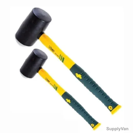 Uken Rubber Hammer, UH19312, Rubber, Fiber, 12oz Head, Black