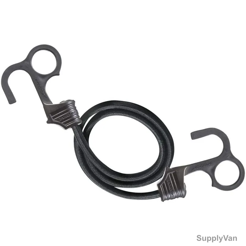 Master Lock Bungee Cord With Reinforced Hook, ML3031EURDAT, 80CM x 8MM, 65 Kg, Black — image 1