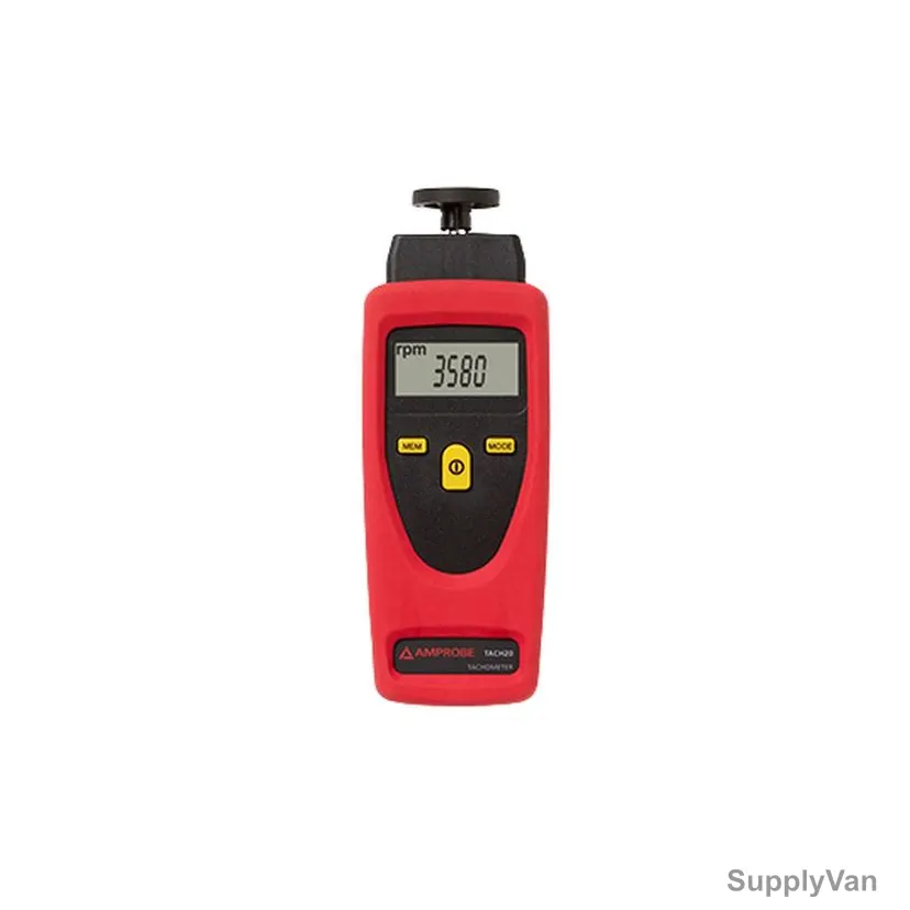 Amprobe Contact and Non-Contact Tachometer, TACH-20, ABS, 2 x AA 1.5V, Red — image 1