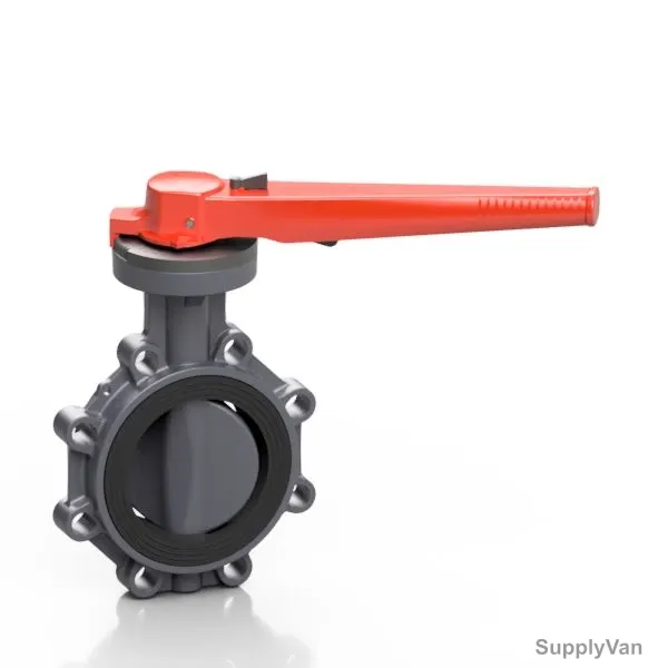 Effast Flanged Butterfly Valve, FDRPFPF2250-CR, Proflow P, PVC-U, 225MM — image 1