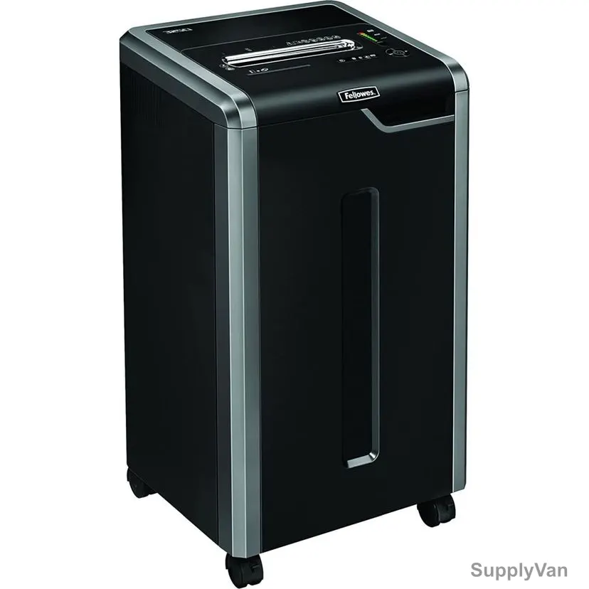 Fellowes Paper Shredder, 325ci, Powershred, Cross-Cut, 24 Sheets, Black and Silver