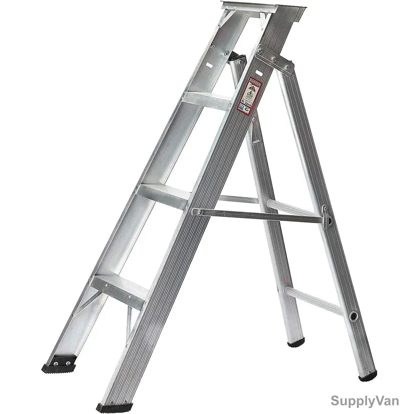 Zamil A Type Step Ladder, DPL-4, Aluminium, 3+1 Step, Silver