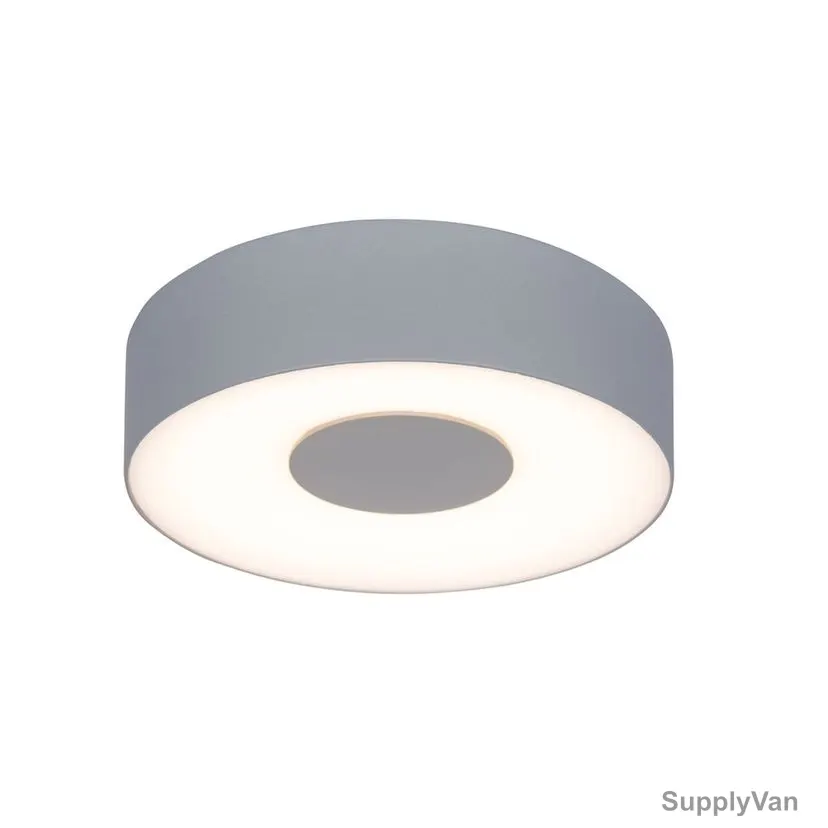 Lutec Ublo Ceiling Light, 348S, 16W, 3000K, Round, Matt Silver