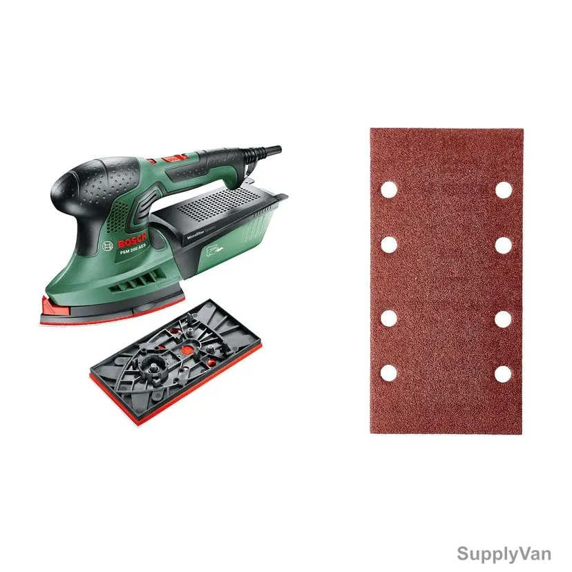 Bosch Orbital Sander With 5 Pcs Sanding Sheet, 200W, 26000 OPM, 1.8MM Dia