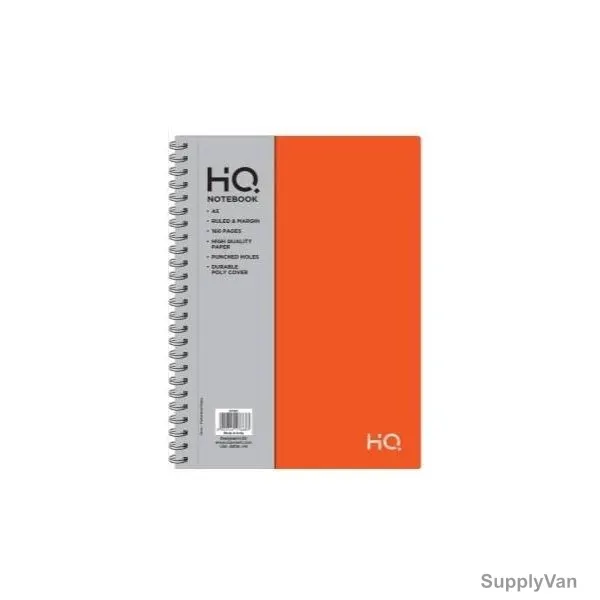 Navneet HQ Wiro Notebook, NAV85821, A5, 80 Sheets, Orange