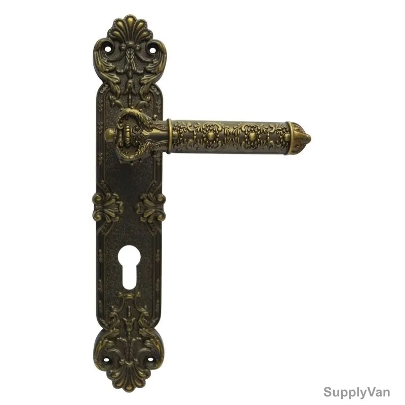 Burano Door Handle, CZ 539, Zinc, Screw Mount, 250MM