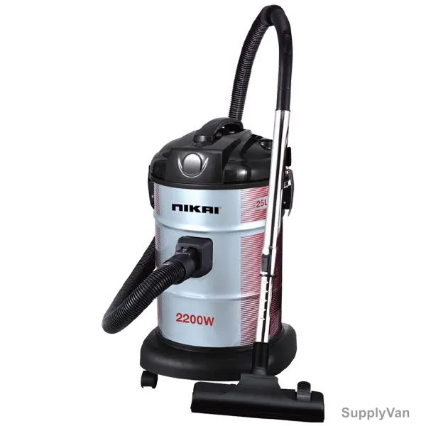Nikai Canister Vacuum Cleaner, NVC2520T, 2200W, 25 Ltrs, Black/Silver
