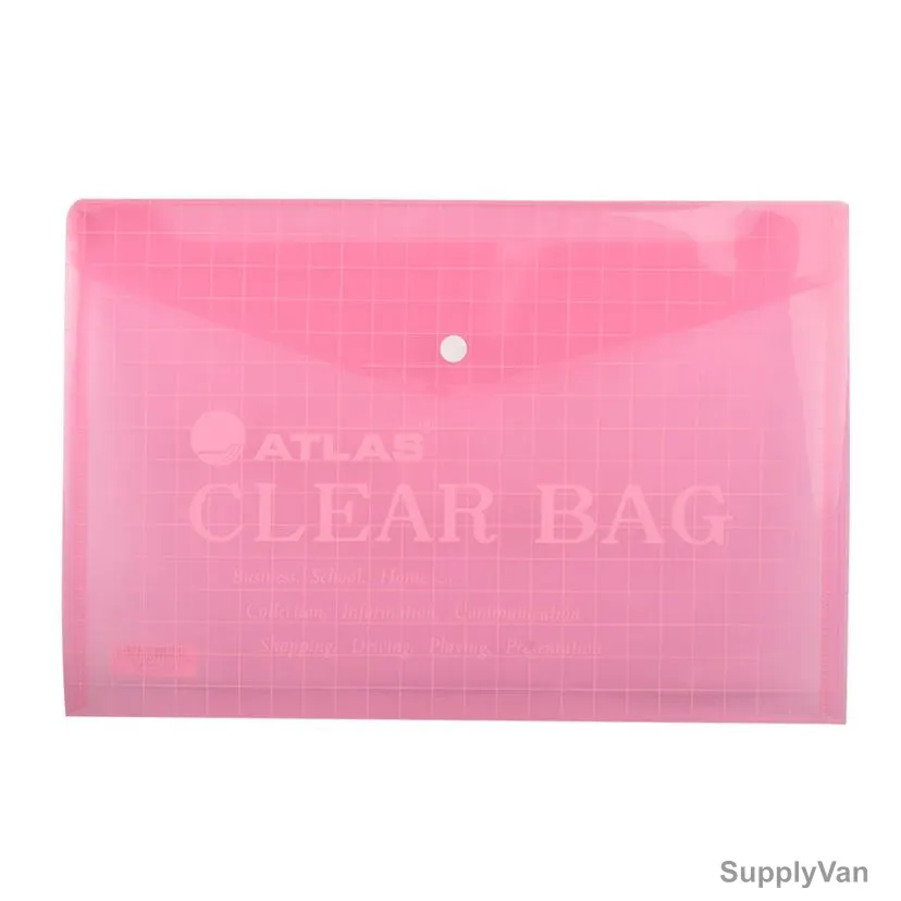 Atlas Document Bag, F10002, FS, Red, 12 Pcs/Pack