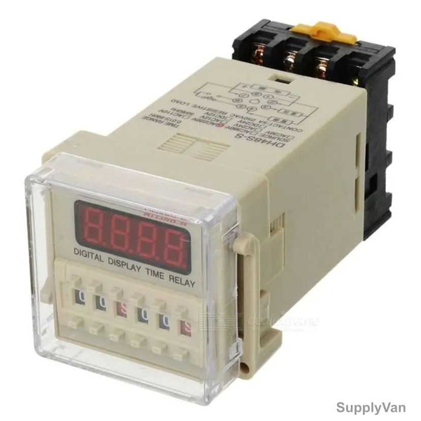 Omron Digital Timer Delay Relay, DH48S-S, 220VAC, 0.1 Sec-99 Hrs Range — image 1