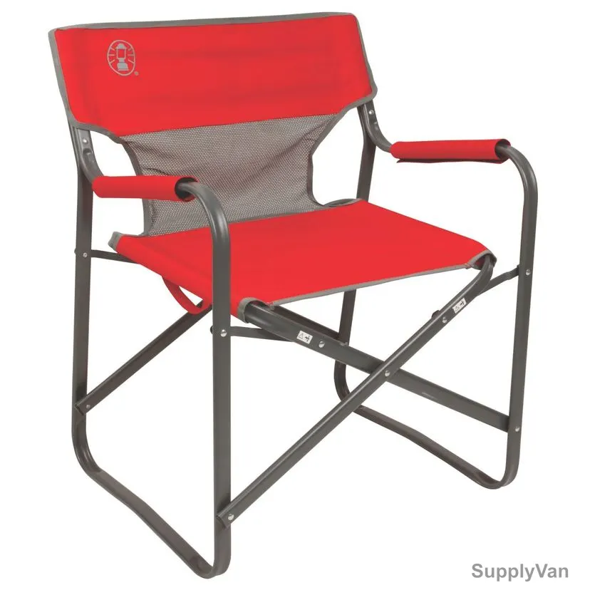 Coleman Folding Deck Chair, 2000019421, C004, Red — image 1