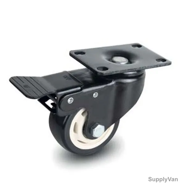 NSF Germany Brake Plate Caster, 27040, Light Duty, 4.2CM, 50KG