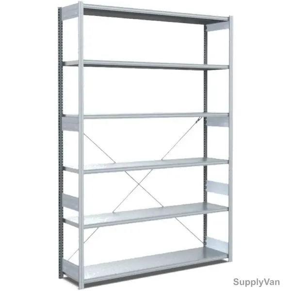 Bito Boltless Shelving W/ 6 Shelves, 10-17055, 2500 x 400MM, Galvanised — image 1