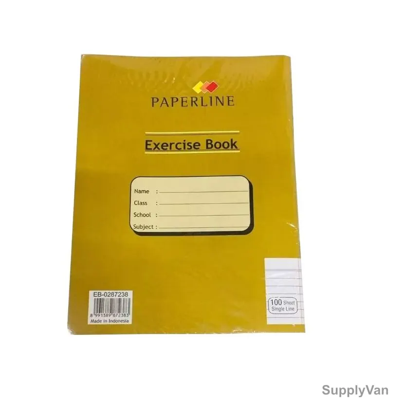 Paperline Single Line Right Margin Exercise Book, EB-0287238, 100 Pages, 16 x 21CM, 10 Pcs/Pack