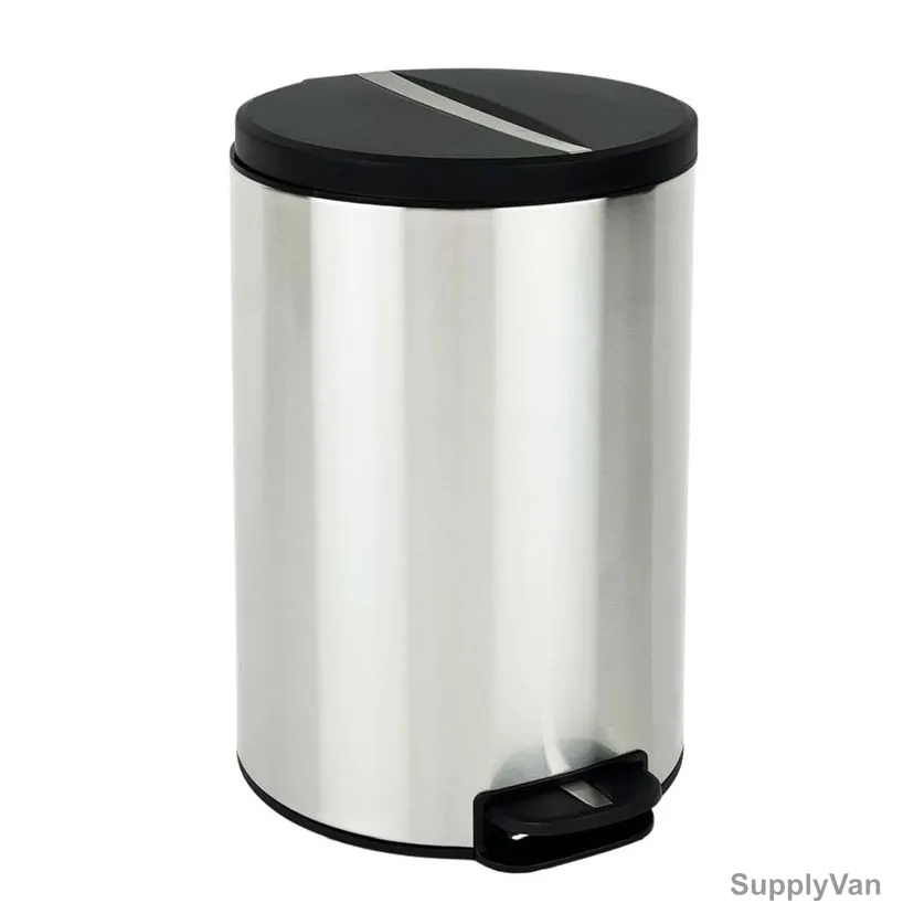 Eko Pedal Trash Bin, SS87-12, Stainless Steel, 12 Ltrs, Silver