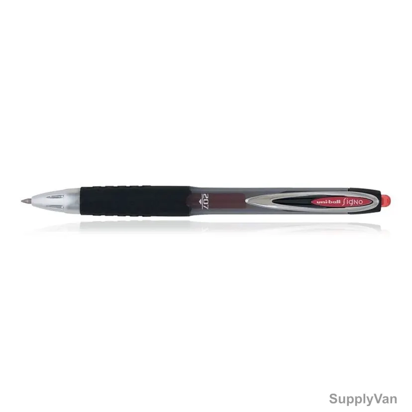 Uni-Ball Retractable Roller Ball Pen, UMN207, Signo, 0.7MM, Red, 12 Pcs/Pack