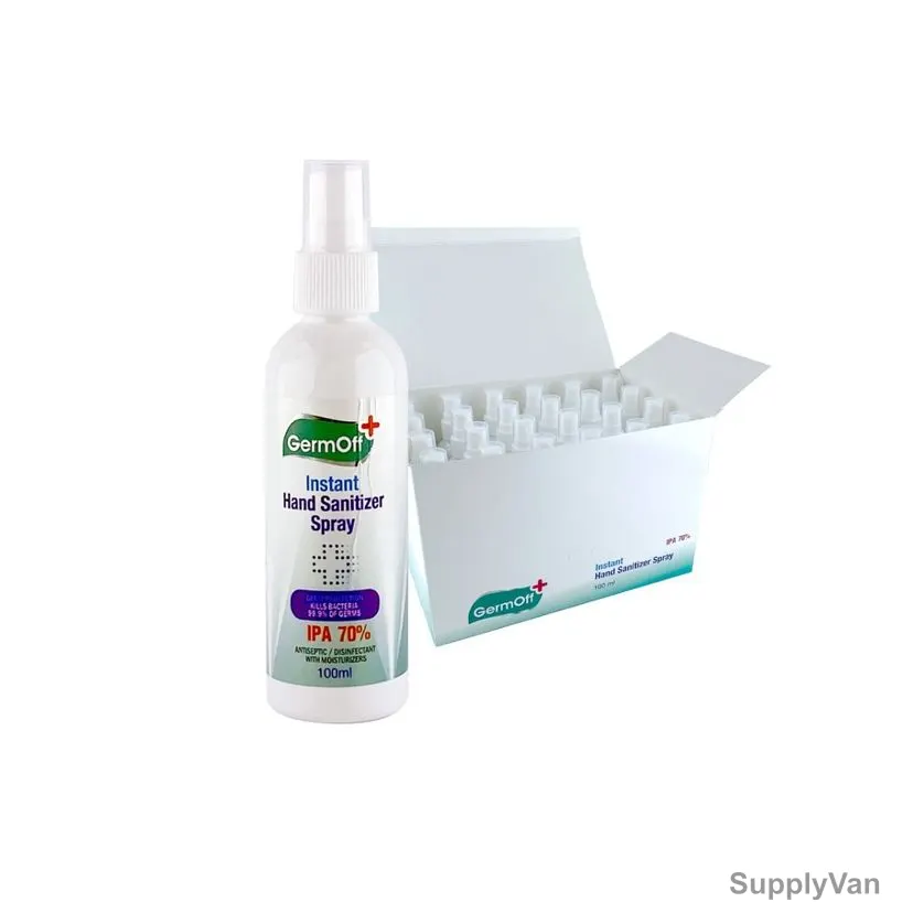 GermOff Instant Hand Sanitizer Spray, 100ml, 96 Pcs/Carton