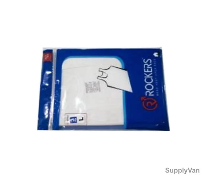 Rockers Vest, RS-406, Sleeveless, Men, Cotton, L, White, PK3
