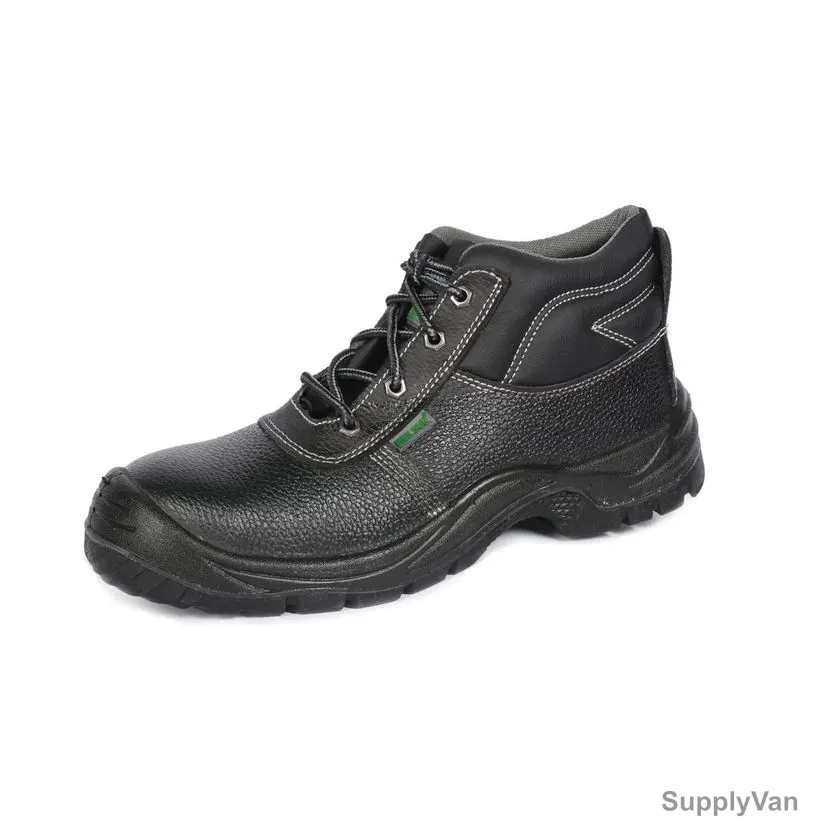 Neilson Wide Fit High Ankle Safety Shoes, NC3, Leather, SBP, Steel Toe, Size39, Black