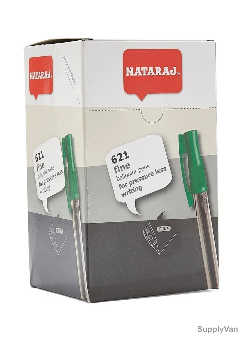 Nataraj Fine Ball Pen, HP621F50GN, 621 Series, 0.7MM, Green