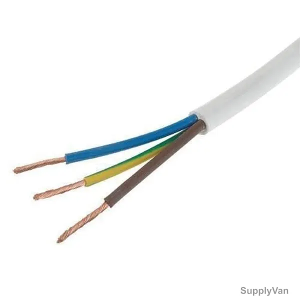 RR Kabel Multicore PVC Flexible Cable, H03VV-F, 3G Conductor, 0.5MM x 100 Mtrs