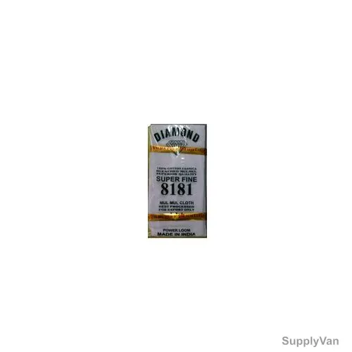 Diamond 8181 Mul Mul Cloth, 100% Cotton, Super Fine, 5 Yards Length, White — image 1
