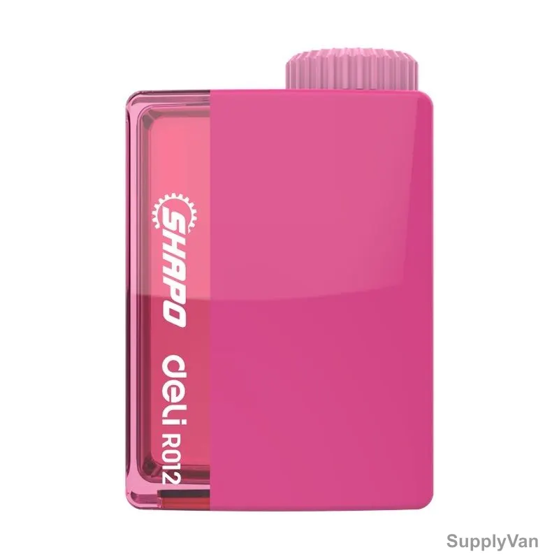 Deli Pencil Sharpener, ER01201, 1 Hole, 8MM Hole Dia, Pink