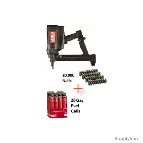 Senco Gas Concrete Nailer With 20000 Pcs Nail and 20 Pcs Gas Fuel Cell, 6V, 15-40MM, Black — image 1