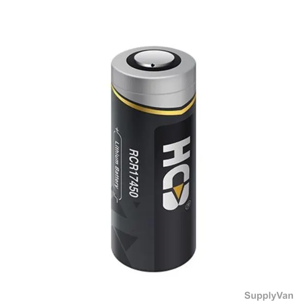 Hcb Li-ion Rechargeable Semi Sealed Cylindrical Battery, RCR17450, 3.7V, 1000mAh
