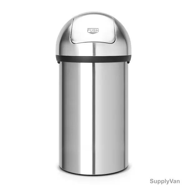 Brabantia Push Bin, 484520, 60 Litres, Matt Steel