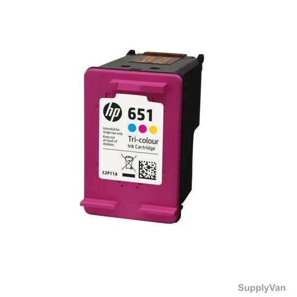 HP 651 Tri-Color Ink Cartridge, C2P11AE, 200 Pages, Cyan/Magenta/Yellow — image 1