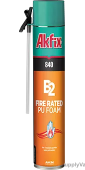 Akfix B2 Fire Rated PU Foam, 840, Light Red
