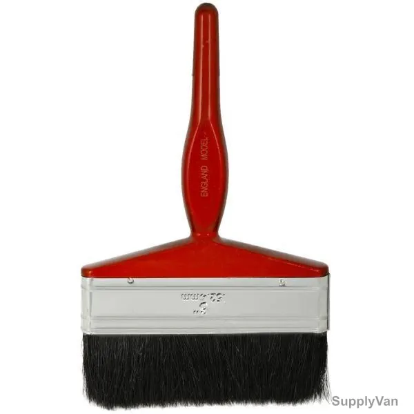Paint Brush, 6 Inch, Red and Black