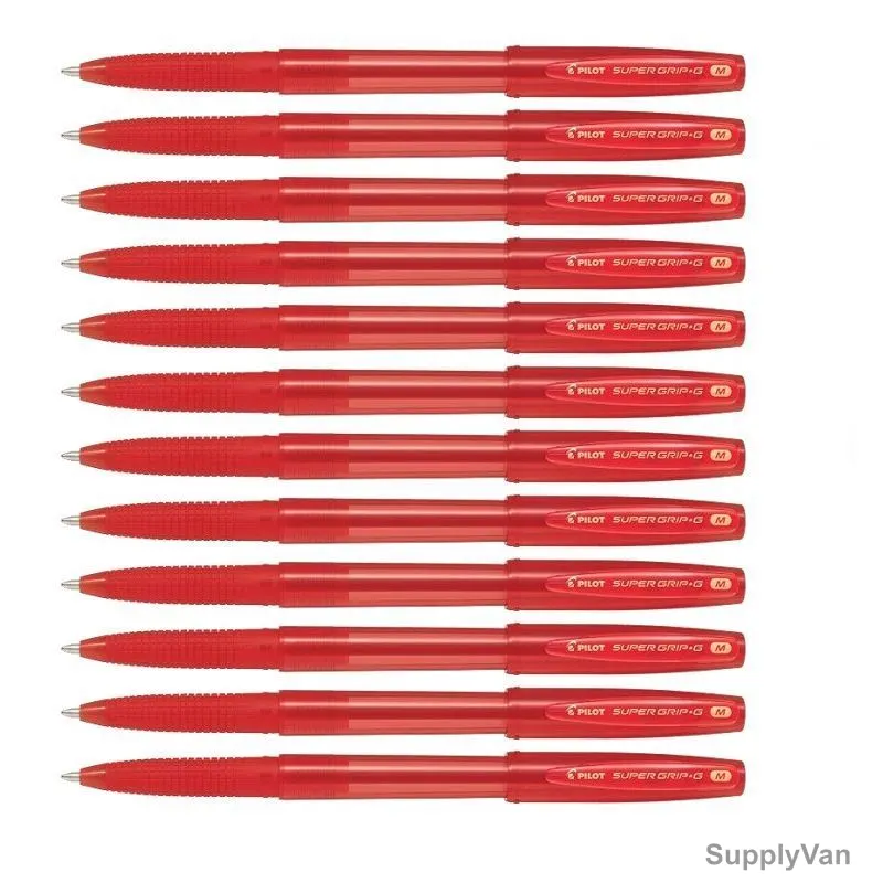 Pilot Ballpoint Pen, BPS-GGM-R, Super Grip G, 1MM, Red, PK12
