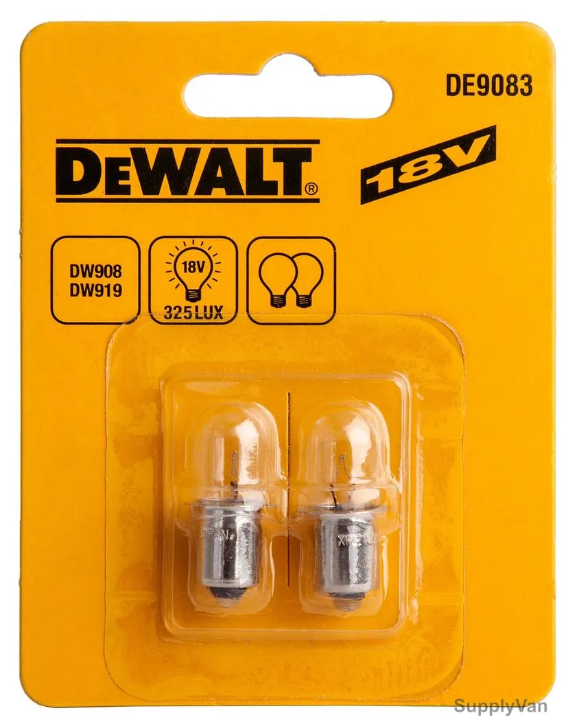 Dewalt Xenon Bulb, DE9083-XJ, 18-36V, PK2
