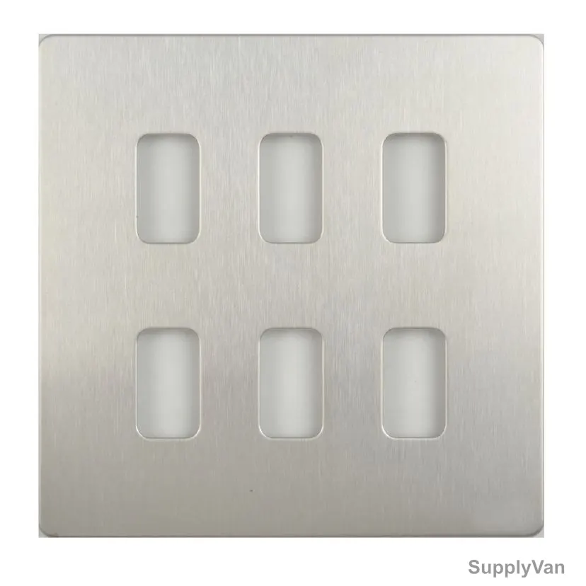 Schneider Electric Screwless Euro Modular, Ultimate, 1 Gang, 25MM Hole Dia, Polished Brass