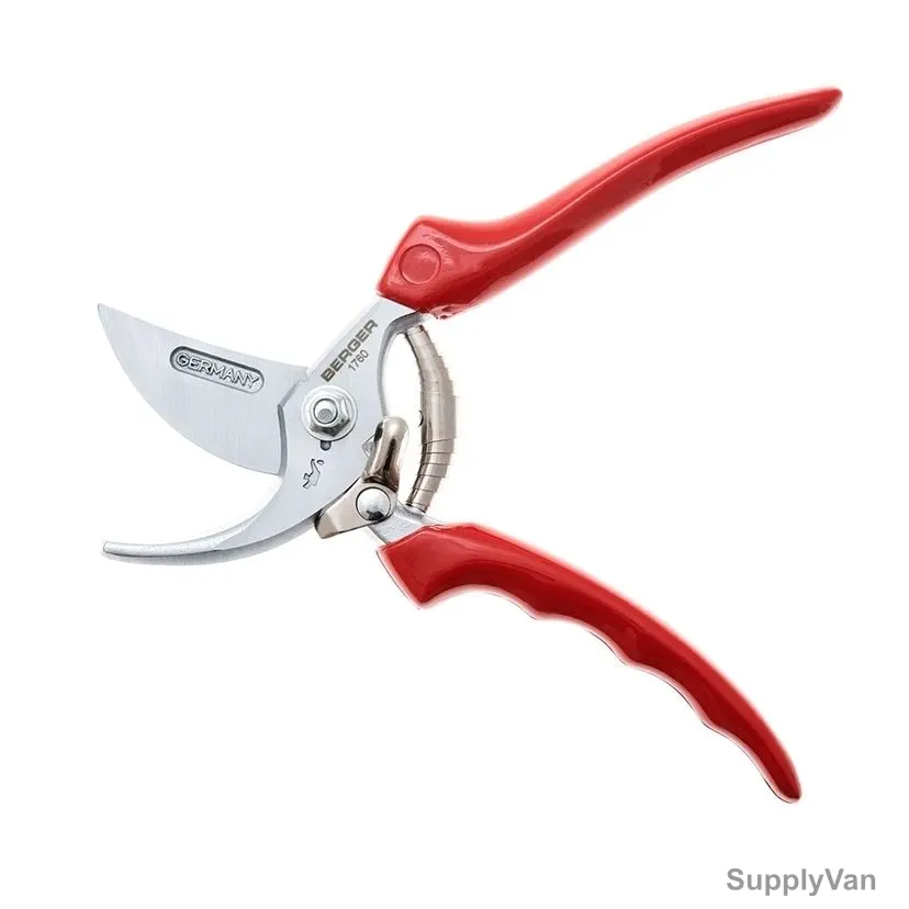 Berger Pruning Hand Shear, 1760, 25MM, Red Handle, Sap Groove