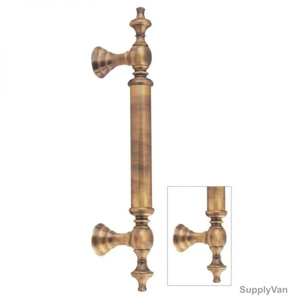 Ozcanlar Pull Handle, TUNA, Brass, Screw Mount, 10 Inch