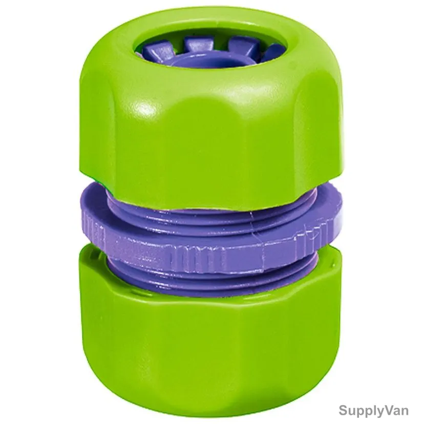 Palisad Garden Hose Connector, 664418, Plastic, 3/4 Inch, Green/Purple