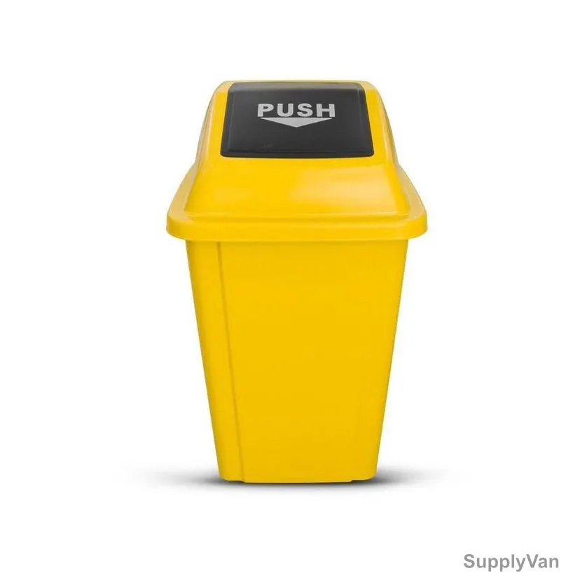 Akc Quadrate Garbage Bin, GC14Y-60, Plastic, 60 Ltrs, Yellow