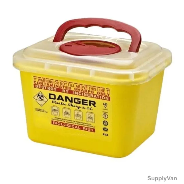 Dailymag Sharp Container, DMS-F05A, 16.5CM Height x 20CM Width x 24.5CM Length, 5 Ltrs, Yellow — image 1