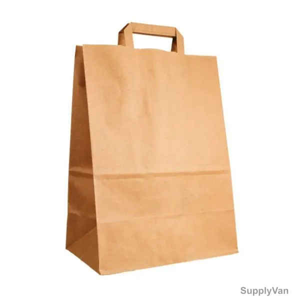 Khaleej Pack Kraft Paper Bag With Die Cut Handle, KFT-BG01, Paper, 28CM Height x 15CM Width, Brown, 500 Pcs/Pack
