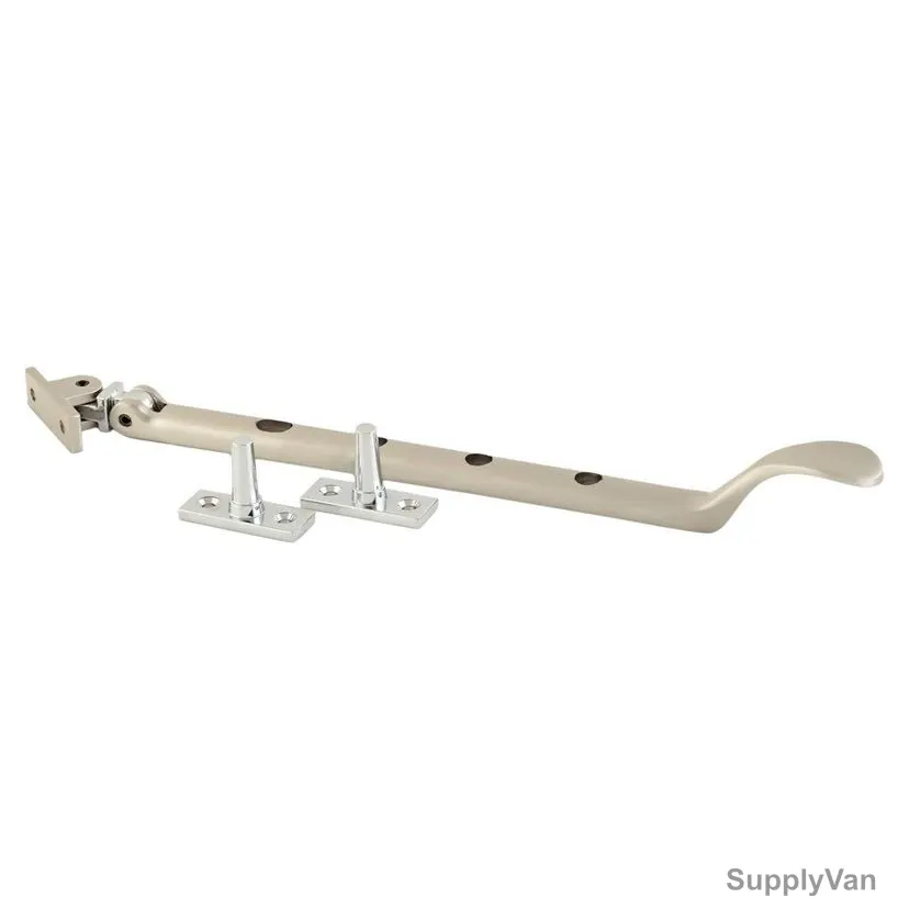 ACS Window Stay and Fastener, M-122-SN-CP, Zinc, Silver