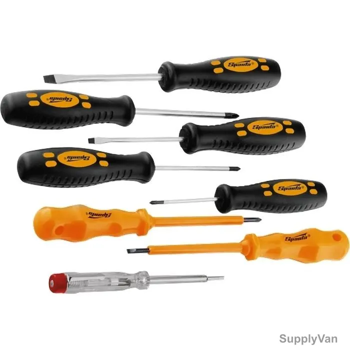 Sparta Screwdriver Set With Electrical Tester, 135435, 8 Pcs/Set